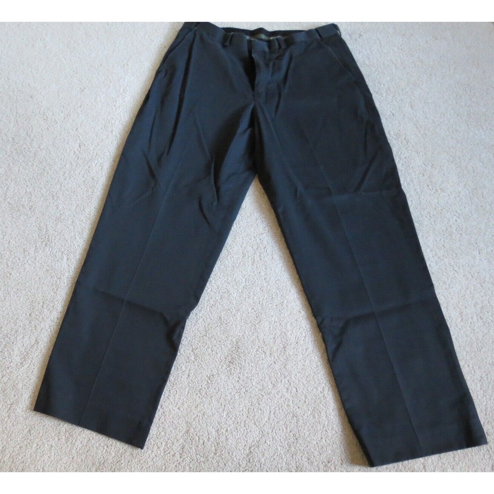 LL Bean Mens Dress Work Pants Size 36 Dark Blue Black Comfort Waist 262555